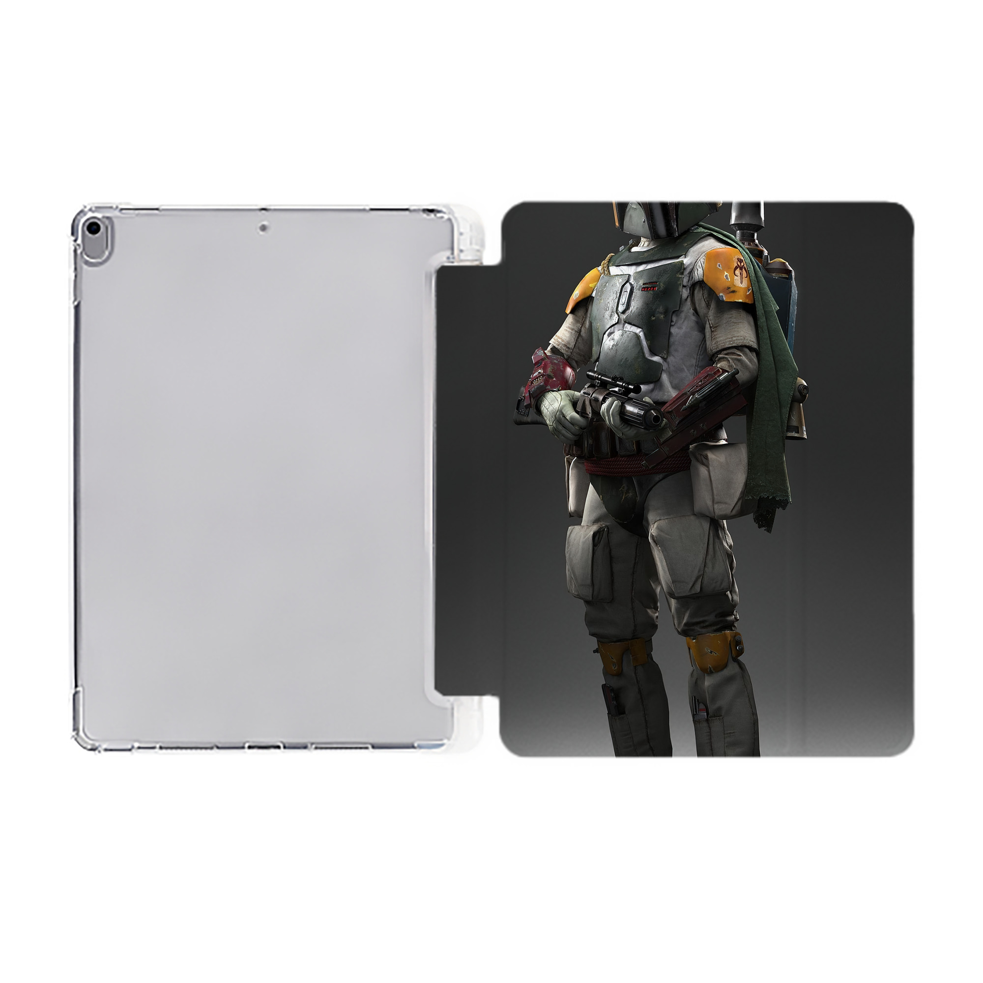 （画像用） スター・ウォーズ Star Wars IPad ケース ペン収納付き 三つ折りスタンド PUレザー×シリコン 対応機種9.5/10.5/10.9インチ